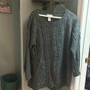 Soft Surroundings gray sweater. long sleeves